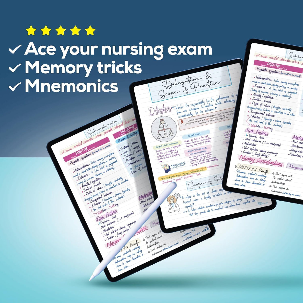 Nursing Success Bundle: 400+ Page Handwritten Notes, Designed to Ace Nursing School, Concise & Comprehensive